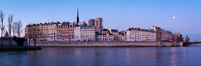 L'ile de la Cité depuis le quai de l'Hôtel de Ville (Paris, Ile de France)
