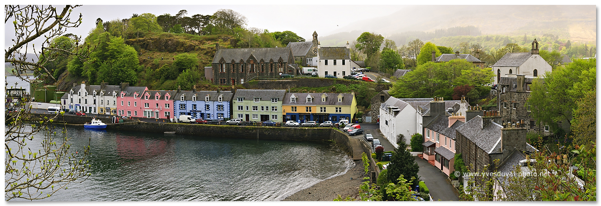 Le port de Portree et ses maisons multicolores sur l'île de Skye. Photo réalisée par Yves Duval.