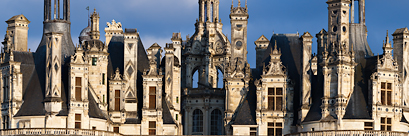 Les toits du château de Chambord (Touraine, Val de Loire)