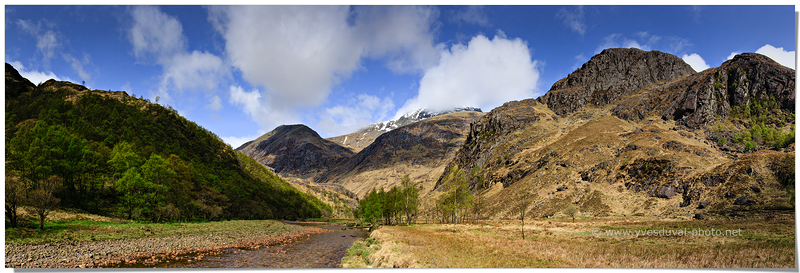 Glen Nevis, au pied du point culminant du Royaume-Uni (Highlands, Ecosse, Royaume-Uni)