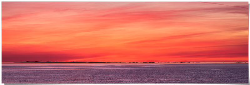 Coucher de soleil sur l'archipel (Manche, Normandie)