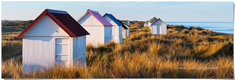 Gouville-sur-mer - Les cabines de bain (Manche, Normandie)