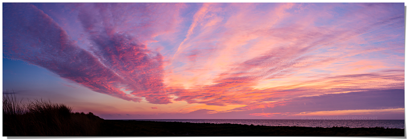 Coucher de soleil sur Bréhal (Manche, Normandie)
